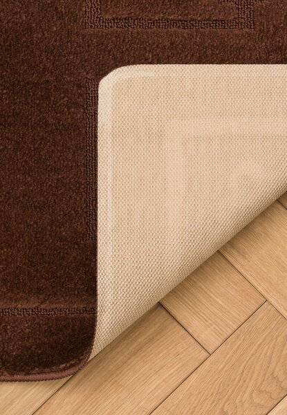 Set 2 Covorase antiderapante de baie, Maritime 2518, Maro 50 x 80 / 40 x 50