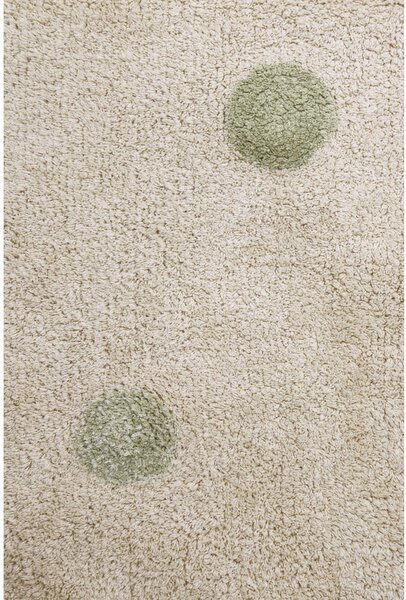 Covor pentru copii kaki/crem lavabil/țesut manual din bumbac 120x160 cm Hippy Dots Olive – Lorena Canals