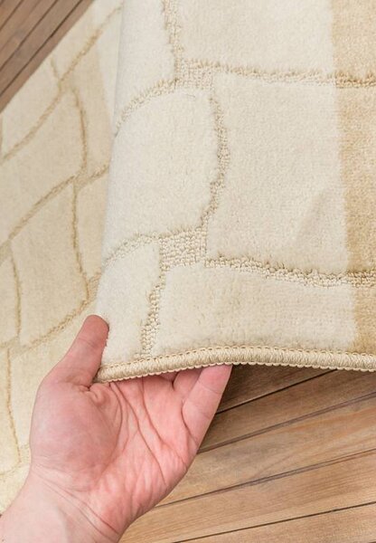 Set 2 Covorase de baie, Antiderapante, Sariyer 2540 Bej 50 x 80 / 40 x 50