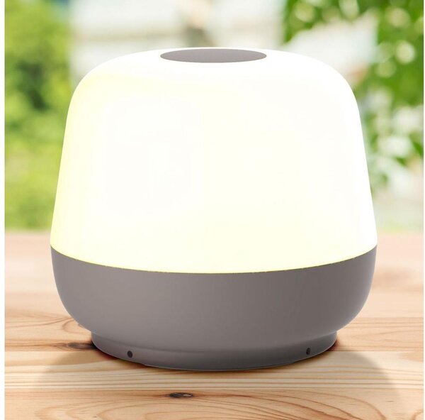 Lampă LED dimabilă de masă SAMBA LED/1,2W/5V USB 1200 mAh IP44 gri
