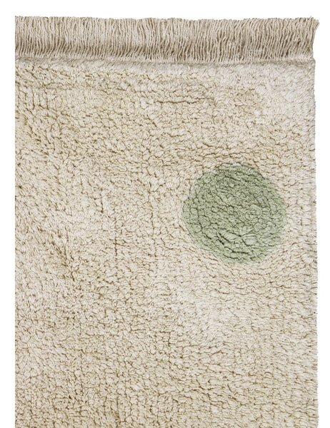 Covor pentru copii kaki/crem lavabil/țesut manual din bumbac 120x160 cm Hippy Dots Olive – Lorena Canals