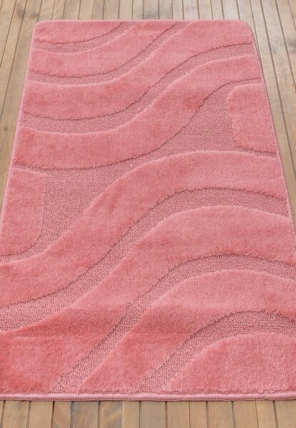 Set 2 Covorase de baie, Antiderapante, Symphony 2580 Roz, 60x100 50x60 cm 60 x 100 / 50 x 60