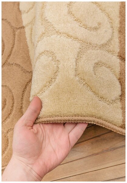 Set 2 covorase baie Sile 2546 L.Brown Dreptunghi, 50 x 80 / 40 x 50