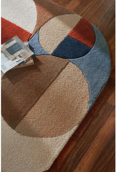 Covor în nuanțe teracotă, țesut manual din lână 120x170 cm Mia Arch – Flair Rugs