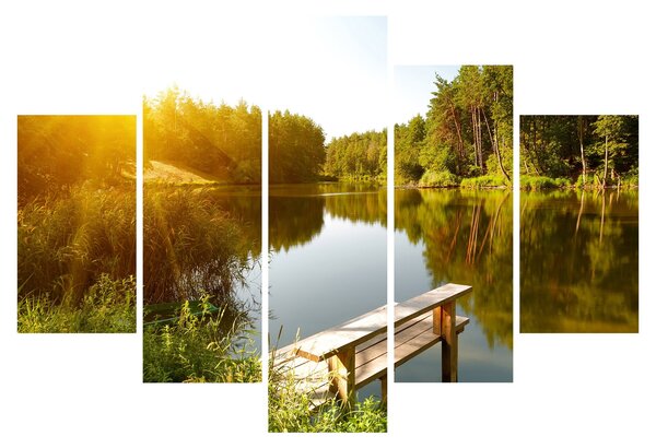 Tablou - Lac la munte (150x105 cm)
