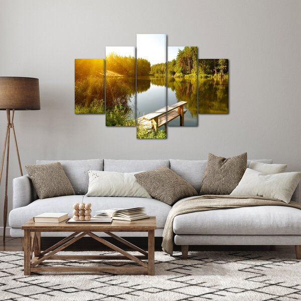 Tablou - Lac la munte (150x105 cm)