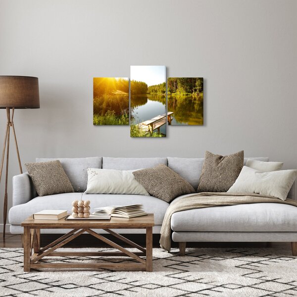 Tablou - Lac la munte (90x60 cm)