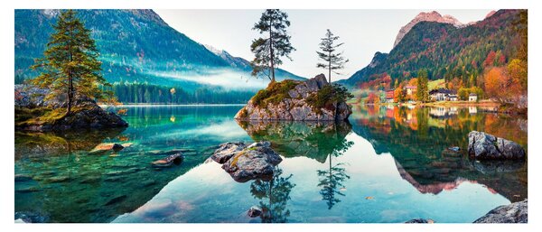 Tablou - Lacul Hintersee, Alpii Bavarezi, Austria (120x50 cm)