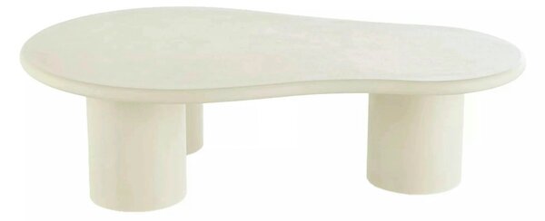 Măsuță cafea SELENA, ecru, MDF/microciment, 130x80x35 cm