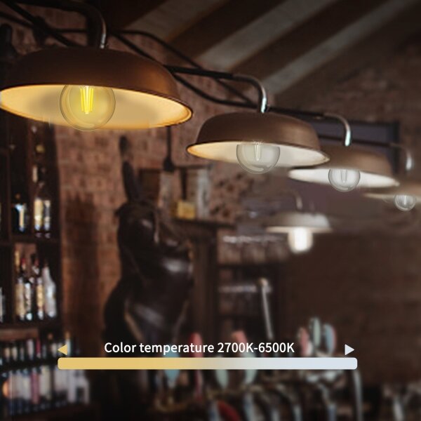 Bec LED dimabil Aigostar FILAMENT G45 E27/4,5W/230V 2700-6500K Wi-Fi
