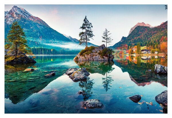 Tablou - Lacul Hintersee, Alpii Bavarezi, Austria (90x60 cm)