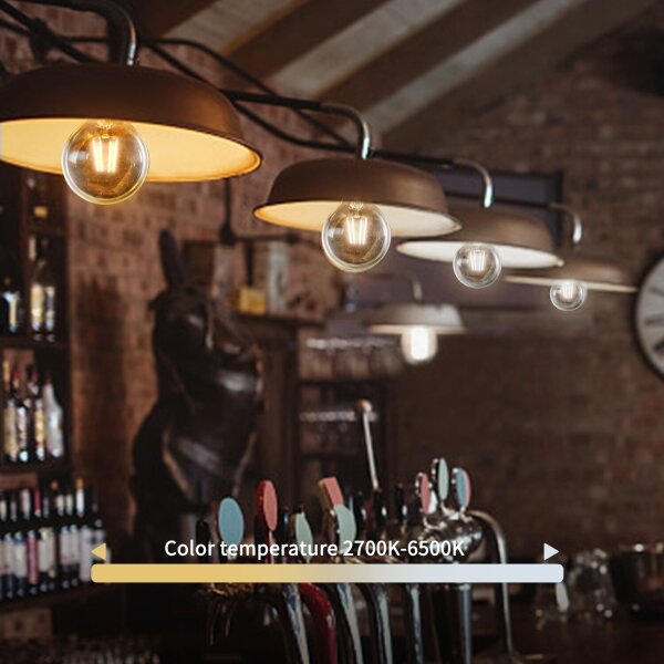 Bec LED dimabil Aigostar FILAMENT G45 E14/4,5W/230V 2700-6500K Wi-Fi