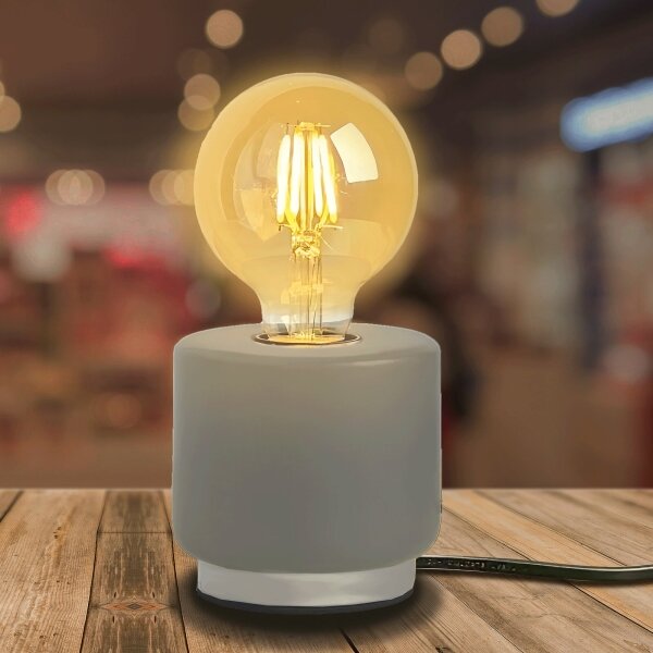 Lampă de masă Aigostar 1xE27/60W/230V gri