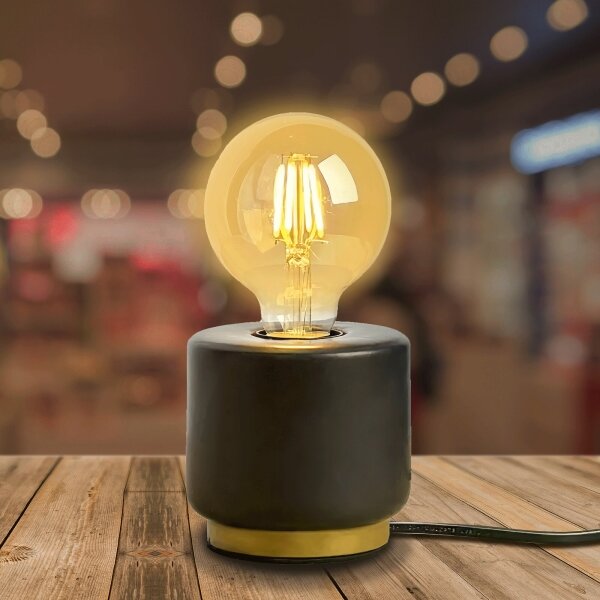 Lampă de masă Aigostar 1xE27/60W/230V negru