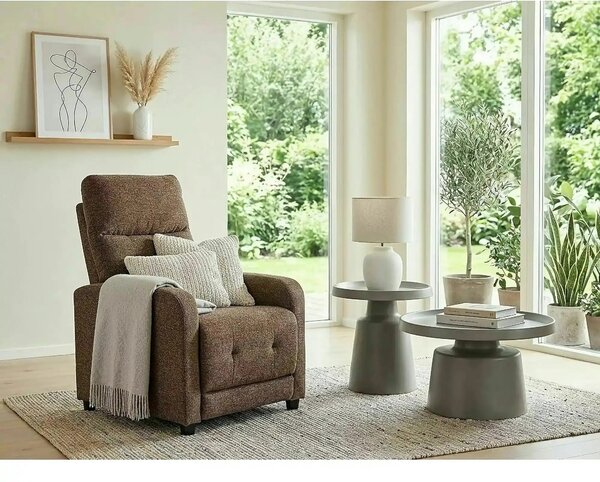 Set 2 măsuțe cafea RODOS, bej mat, metal