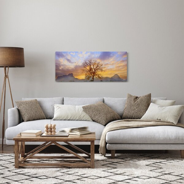 Tablou - Peisaj cu floarea soarelui (120x50 cm)