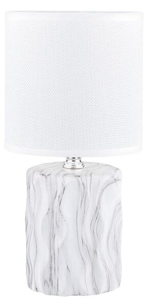 Lampă de masă Zuma Line HS8603-WH 1xE14/40W/230V alb/decor marmorat