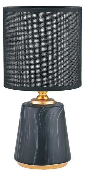 Lampă de masă Zuma Line HS8605-BL 1xE14/40W/230V negru/auriu/decor marmorat