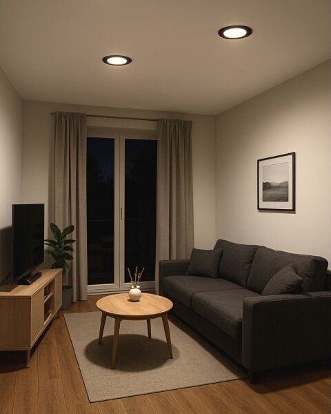Corp de iluminat LED încastrat CIRCLE LED/6W/230V 4000K d. 12 cm negru