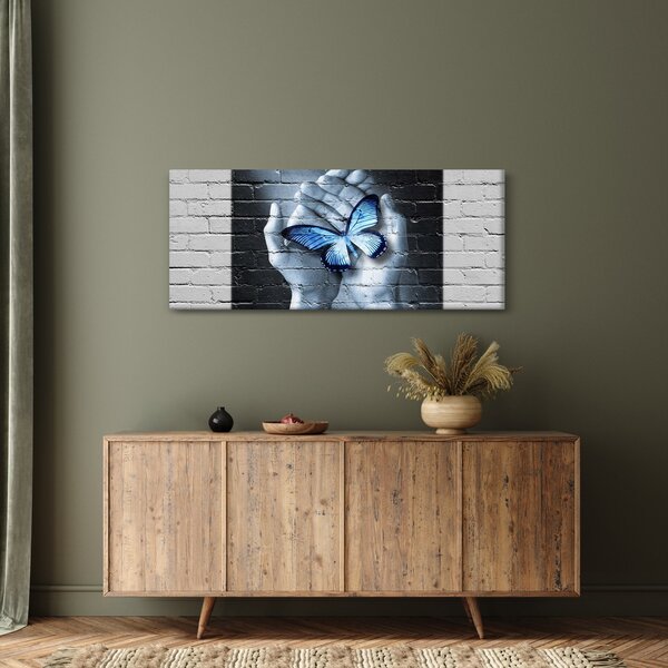 Tablou - Fluture pe perete (120x50 cm)