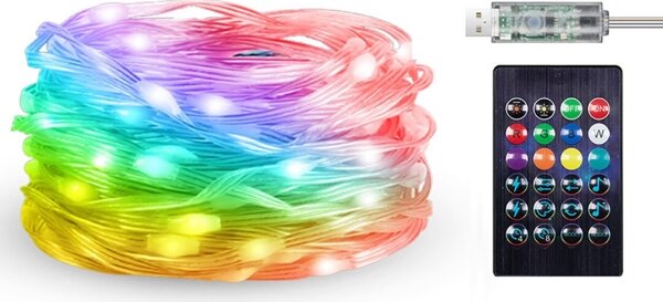 Bandă LED RGB Rabalux 77123 BIRI LED/2,8W/5V 5m IP44