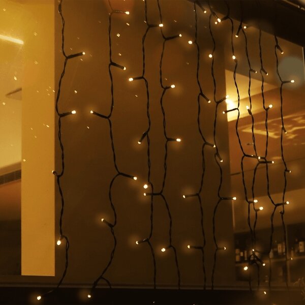 Aigostar - Ghirlandă solară LED, 100 LED / 8 funcții, 4 x 1 m, IP65, alb cald