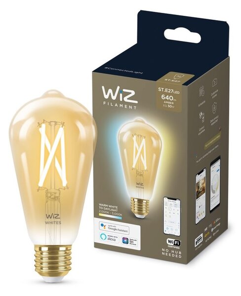 Bec LED dimabil VINTAGE ST64 E27/7W/230V 2000-5000K CRI 90 Wi-Fi WiZ