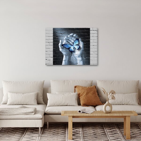 Tablou - Fluture pe perete (70x50 cm)