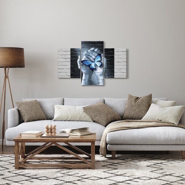 Tablou - Fluture pe perete (90x60 cm)