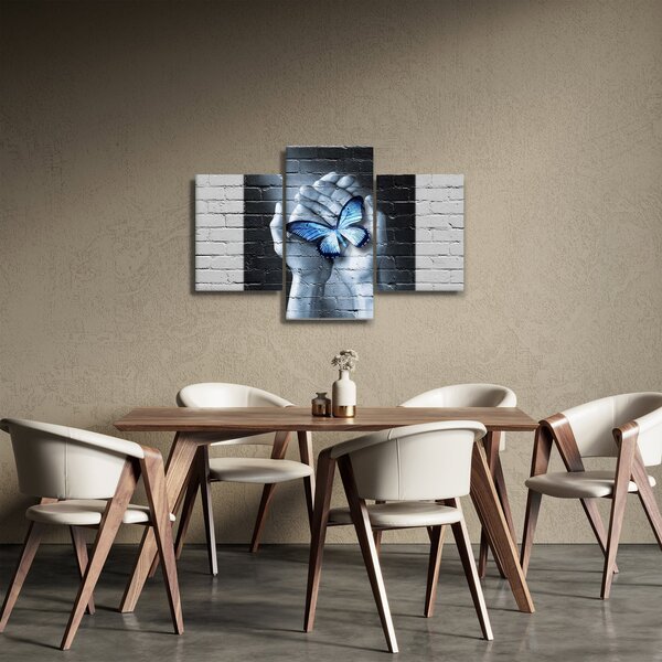 Tablou - Fluture pe perete (90x60 cm)