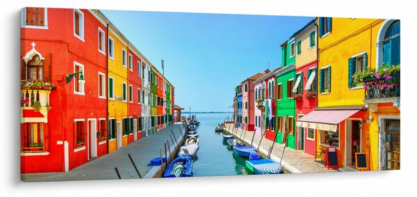 Tablou - Insula Burano, Veneția, Italia (120x50 cm)