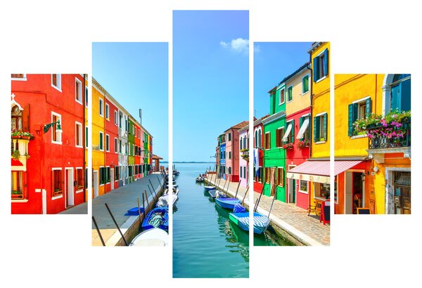 Tablou - Insula Burano, Veneția, Italia (150x105 cm)
