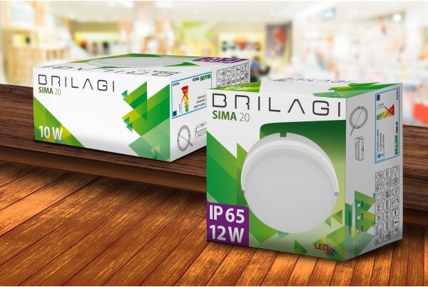 Brilagi - Plafonieră industrială LED SIMA LED/12W/230V IP65 alb