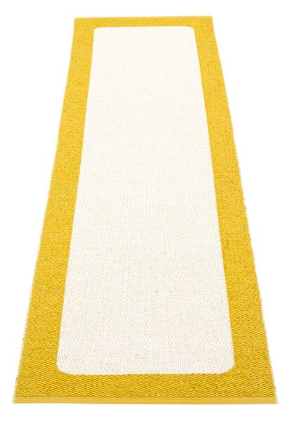 Covor tip traversă pentru interior și exterior galben muștar/crem 70x240 cm Ilda Mustard – Pappelina