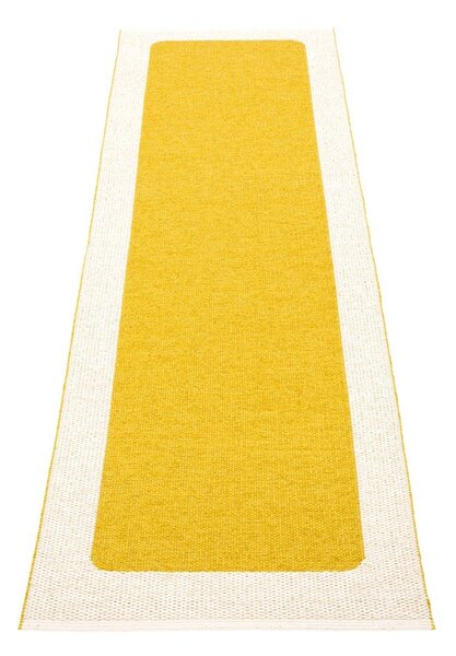 Covor tip traversă pentru interior și exterior galben muștar/crem 70x240 cm Ilda Mustard – Pappelina