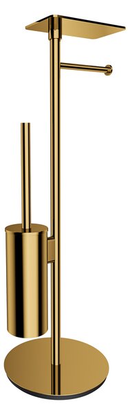 Omnires Modern Project suport pentru hârtie igienică cu perie de toaletă auriu MP60820GL