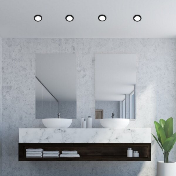 Corp de iluminat LED încastrat pentru baie COCO LED/3W/230V IP44 negru Rabalux 5274