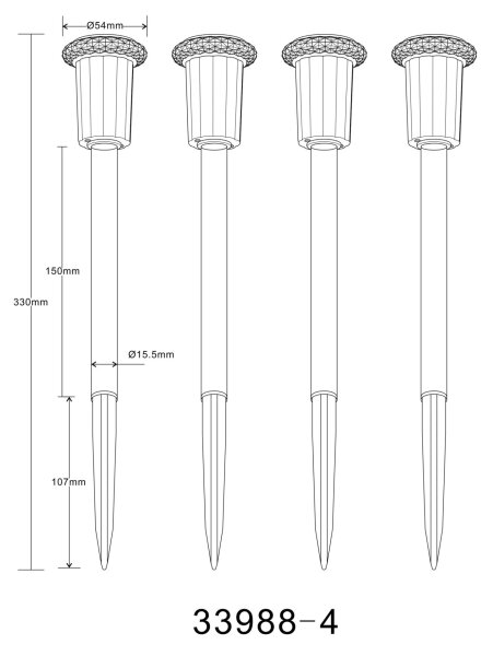 Globo 33988-4 - Set 4x LED lampă solară LED/0,06W/1,2V IP44