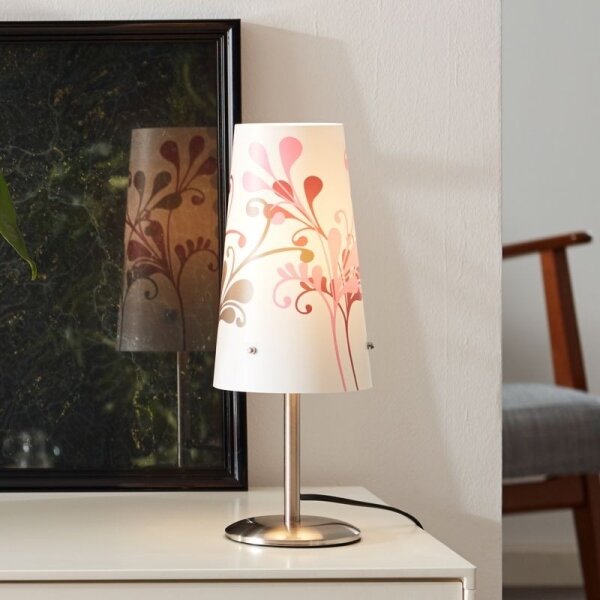 Lampă de masă Brilliant ISI 1xE14/40W/230V alb/roz/crom lucios