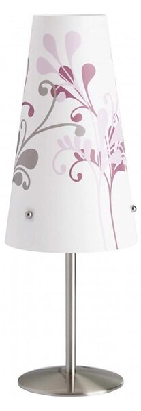 Lampă de masă Brilliant ISI 1xE14/40W/230V alb/roz/crom lucios
