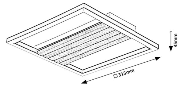 Rabalux Noxelle lampă de tavan x26 W negru 71457