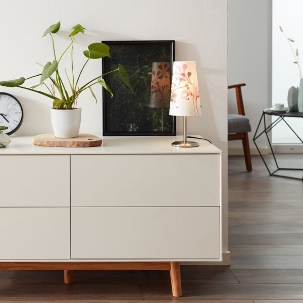 Lampă de masă Brilliant ISI 1xE14/40W/230V alb/roz/crom lucios