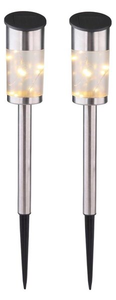 SET 2x lampă solară 10xLED/0,06W/1,2V IP44 Globo 33799-2