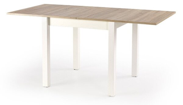 Masă Houston 224, Stejar Sonoma, Alb, 76x80x80cm, 31.6 kg