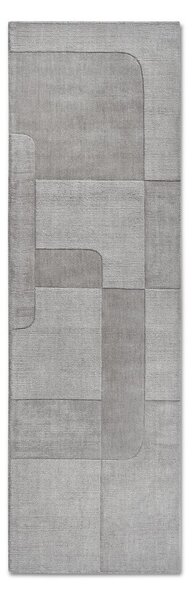 Covor tip traversă gri țesut manual din lână 80x250 cm Charlotte – Villeroy&Boch