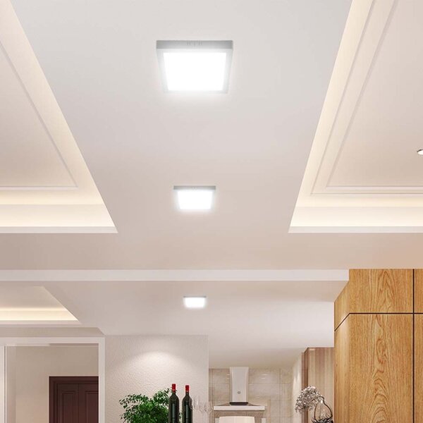 Plafonieră LED/6W/230V 3000K 12x12 cm alb