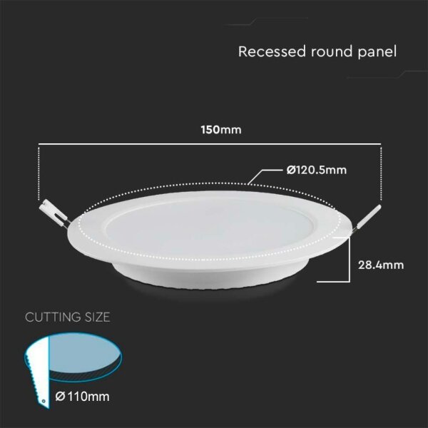 Corp de iluminat LED încastrat LED/6W/230V d. 12 cm 3000K alb