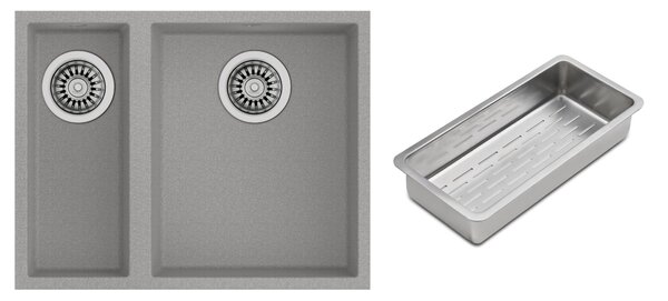 Set chiuveta Tegranit Teka Square 115260030, inserție scurgătoare Teka 40199072