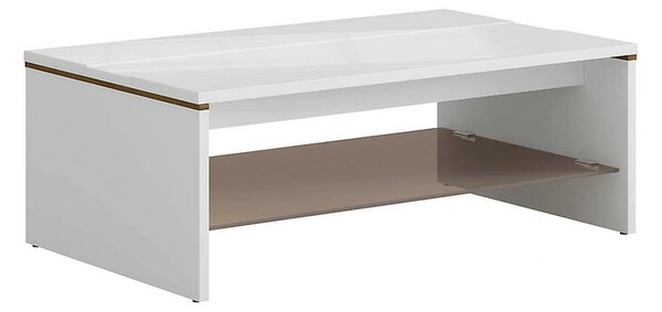 Masuta cafea AZTECA TRIO, alb, PAL, 110x65x40 cm