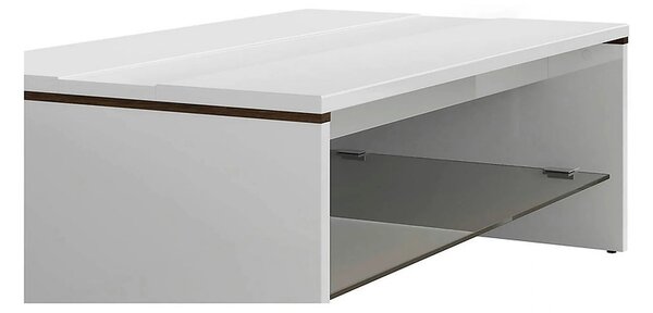 Masuta cafea AZTECA TRIO, alb, PAL, 110x65x40 cm